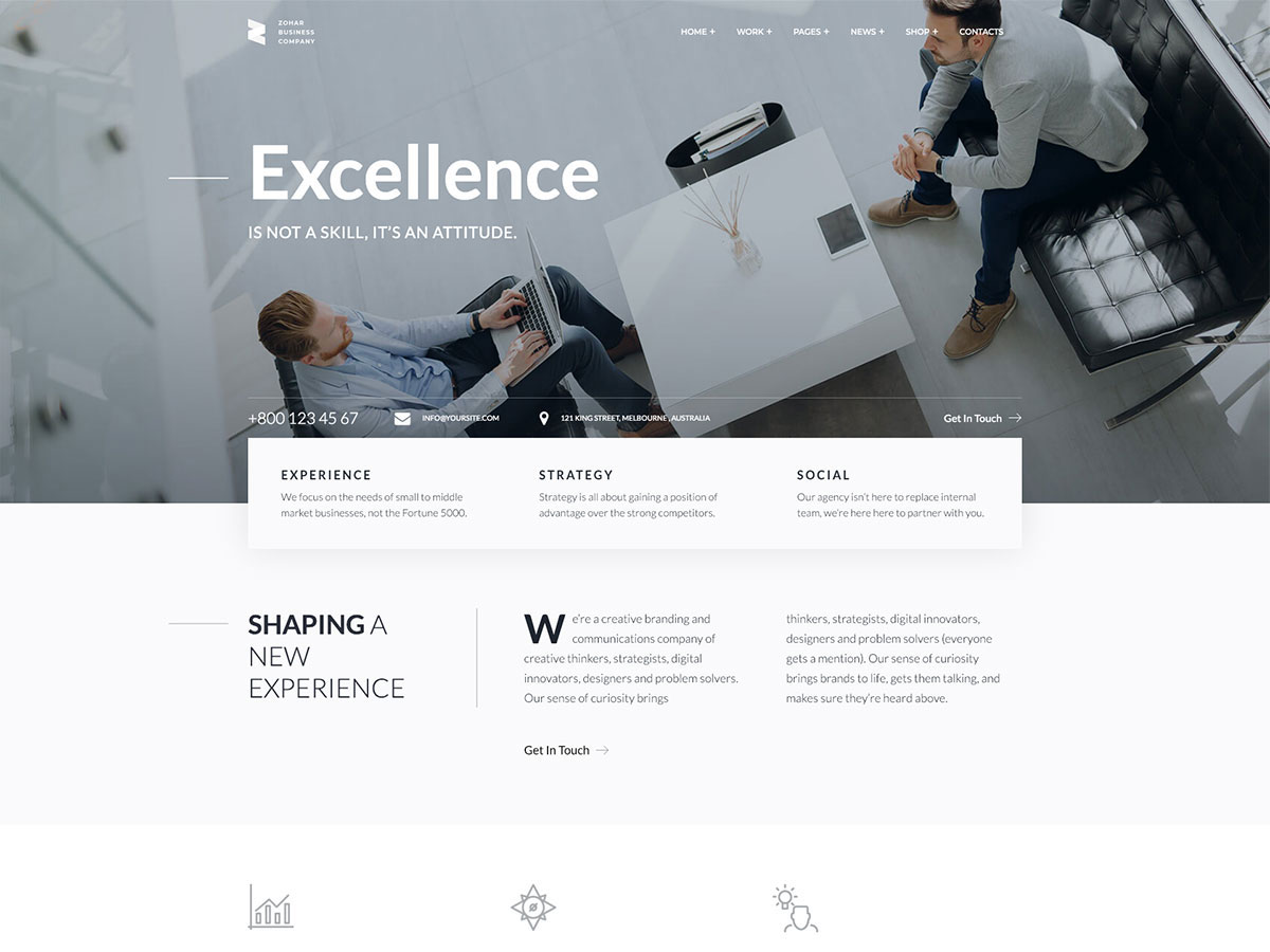 Zohar – Business Consulting Elementor WordPress Theme