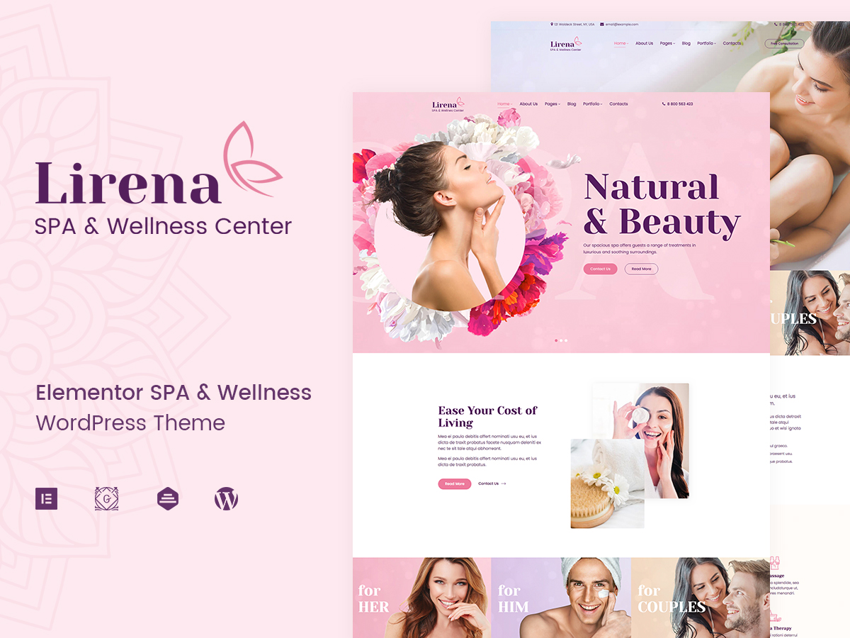 Lirena – Spa Health & Beauty Elementor WordPress Theme