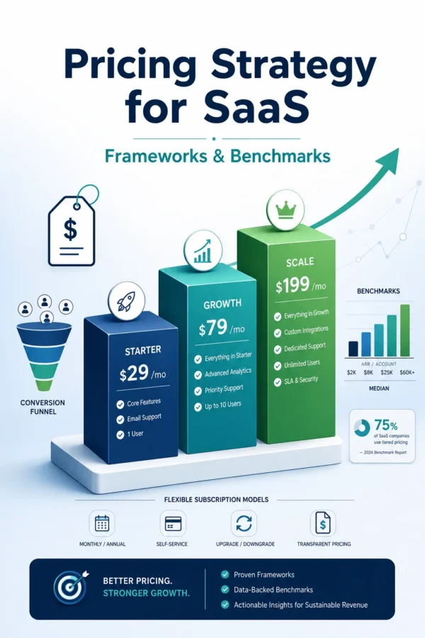 Pricing Strategy for SaaS — Frameworks & Benchmarks