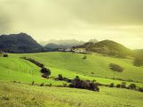 Farmlands and mountains